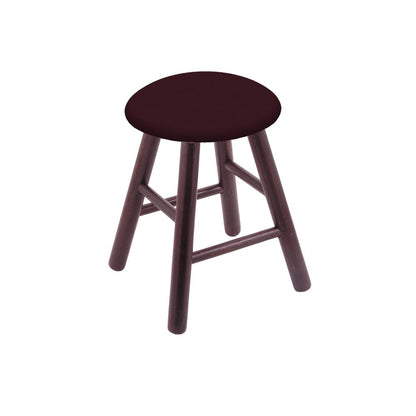 Oak Vanity Stool in Dark Cherry Finish with Canter Bordeaux Seat