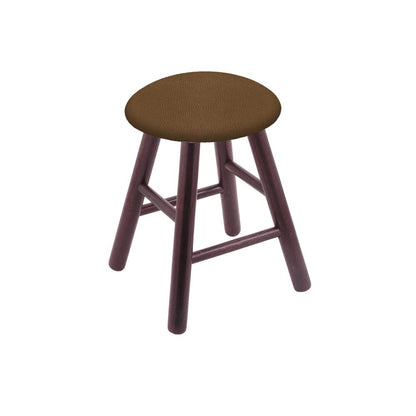 Oak Vanity Stool in Dark Cherry Finish with Rein Thatch Seat
