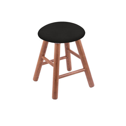 Oak Vanity Stool in Medium Finish with Canter Espresso Seat