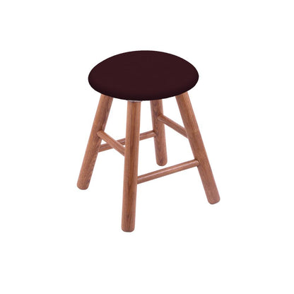 Oak Vanity Stool in Medium Finish with Canter Bordeaux Seat