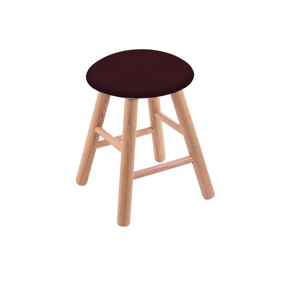 Oak Vanity Stool in Natural Finish with Canter Bordeaux Seat