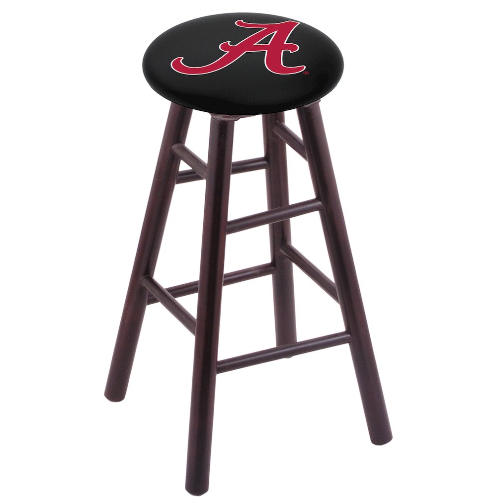 Maple Counter Stool in Dark Cherry Finish with Alabama Seat
