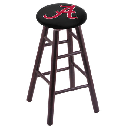 Maple Counter Stool in Dark Cherry Finish with Alabama Seat