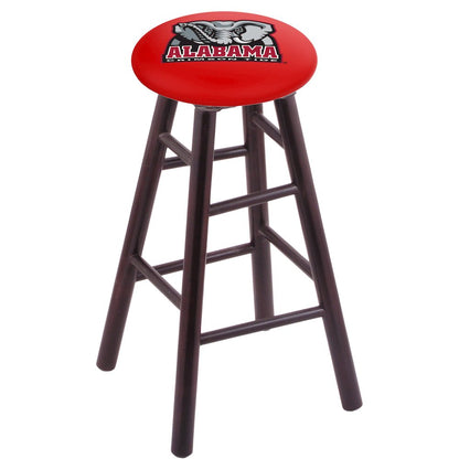 Maple Counter Stool in Dark Cherry Finish with Alabama Seat