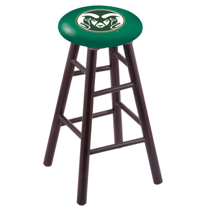 Maple Counter Stool in Dark Cherry Finish with Colorado State Seat