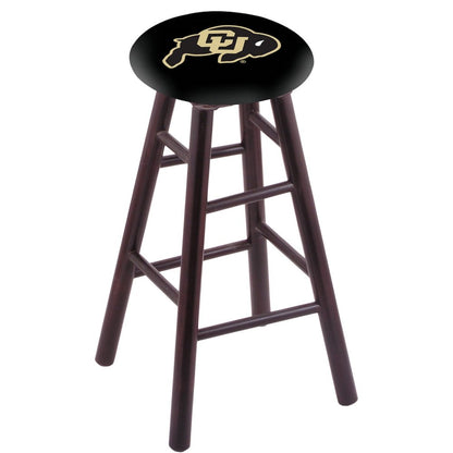 Maple Counter Stool in Dark Cherry Finish with Colorado Seat