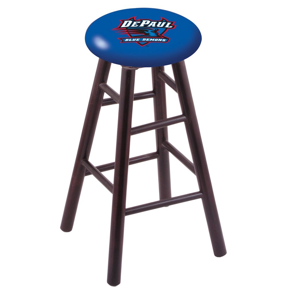 Maple Counter Stool in Dark Cherry Finish with DePaul Seat