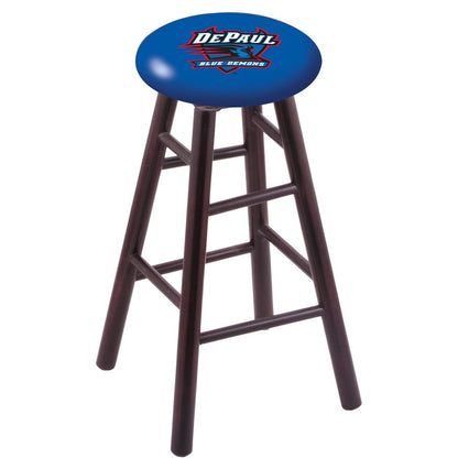 Maple Counter Stool in Dark Cherry Finish with DePaul Seat