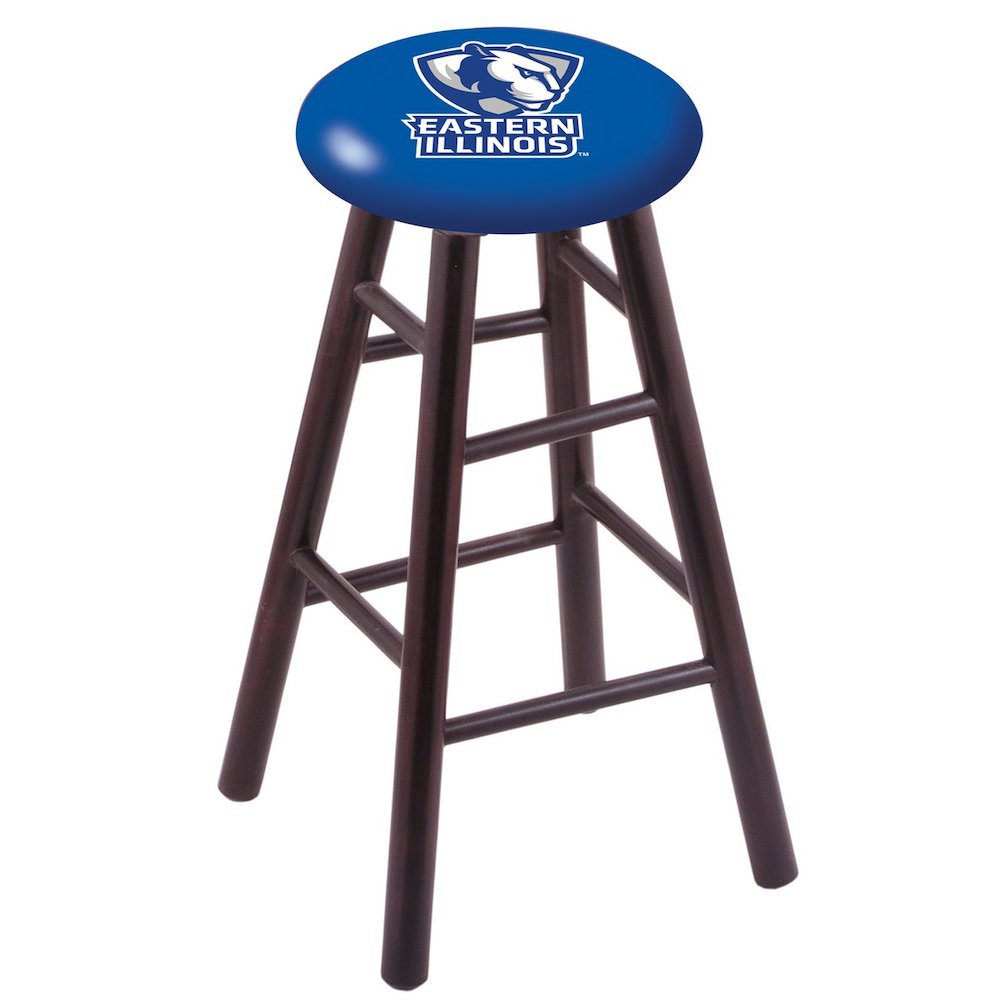 Maple Bar Stool in Dark Cherry Finish with Eastern Illinois Seat