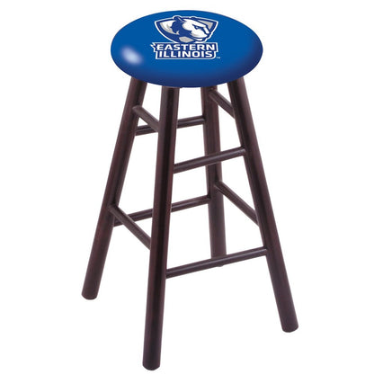 Maple Bar Stool in Dark Cherry Finish with Eastern Illinois Seat