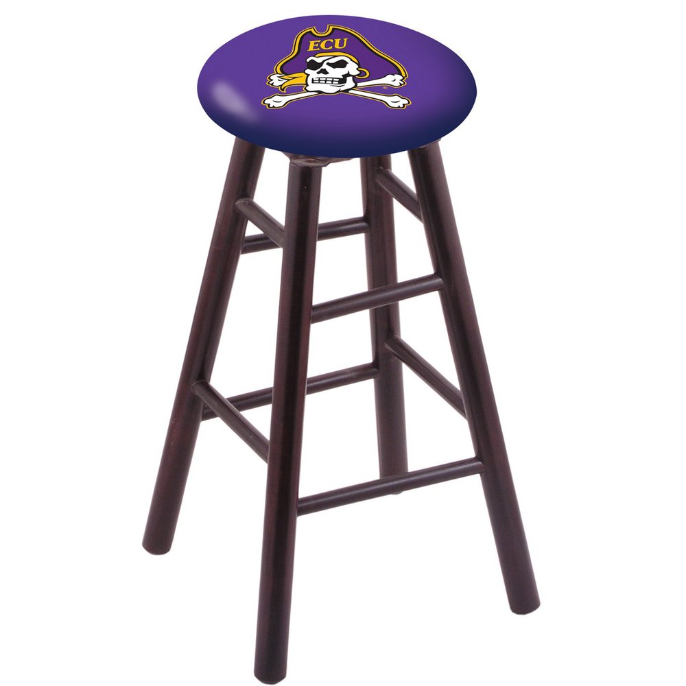 Maple Counter Stool in Dark Cherry Finish with East Carolina Seat