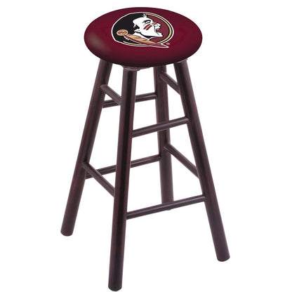 Maple Counter Stool in Dark Cherry Finish with Florida State (Head) Seat