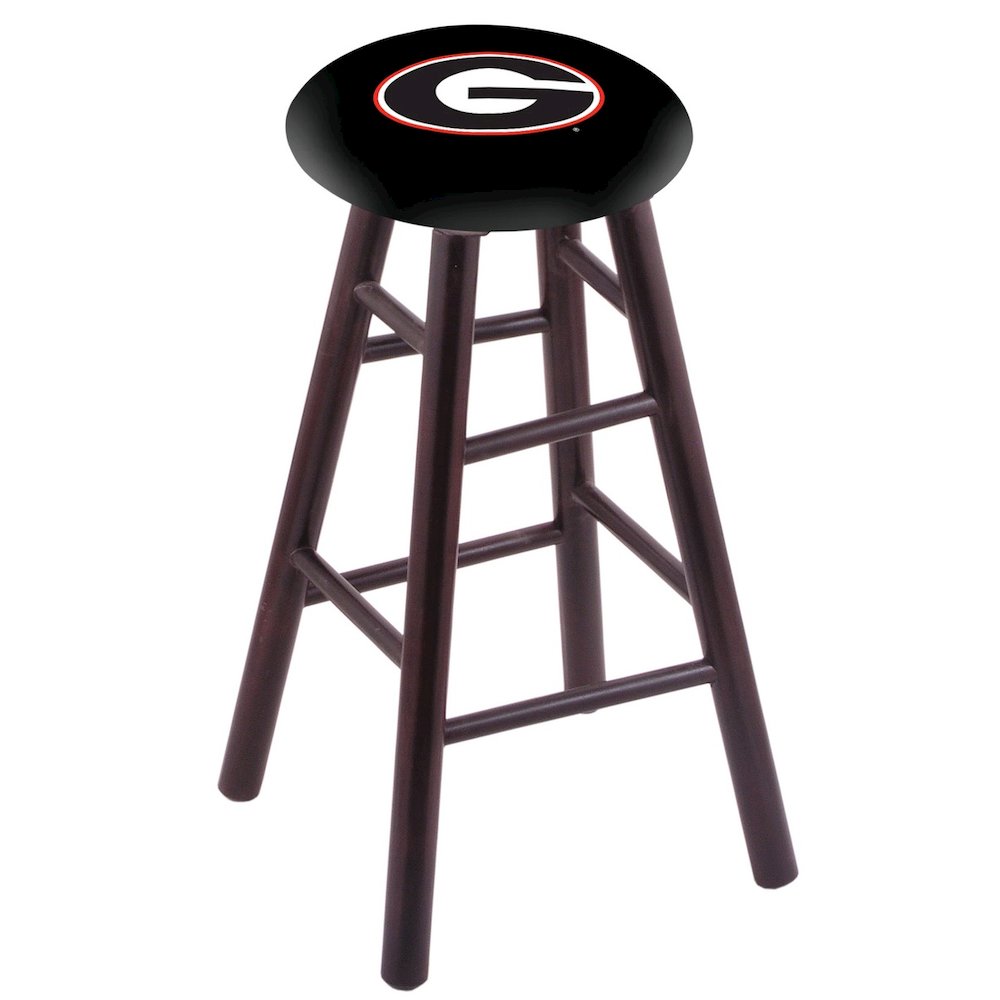 Maple Counter Stool in Dark Cherry Finish with Georgia "G" Seat