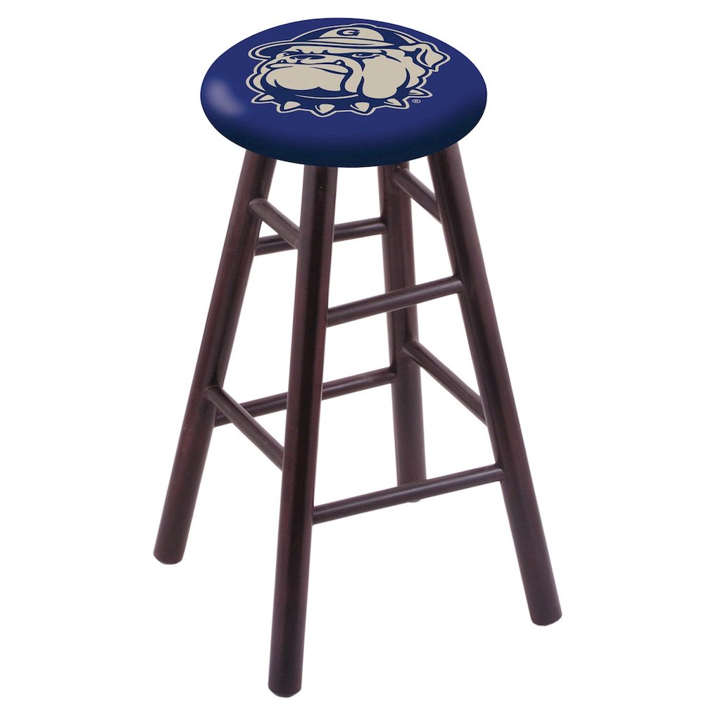 Maple Counter Stool in Dark Cherry Finish with Georgetown Seat