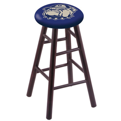 Maple Counter Stool in Dark Cherry Finish with Georgetown Seat
