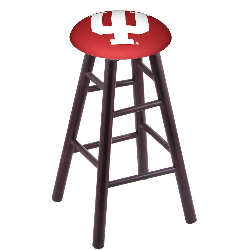 Maple Counter Stool in Dark Cherry Finish with Indiana Seat