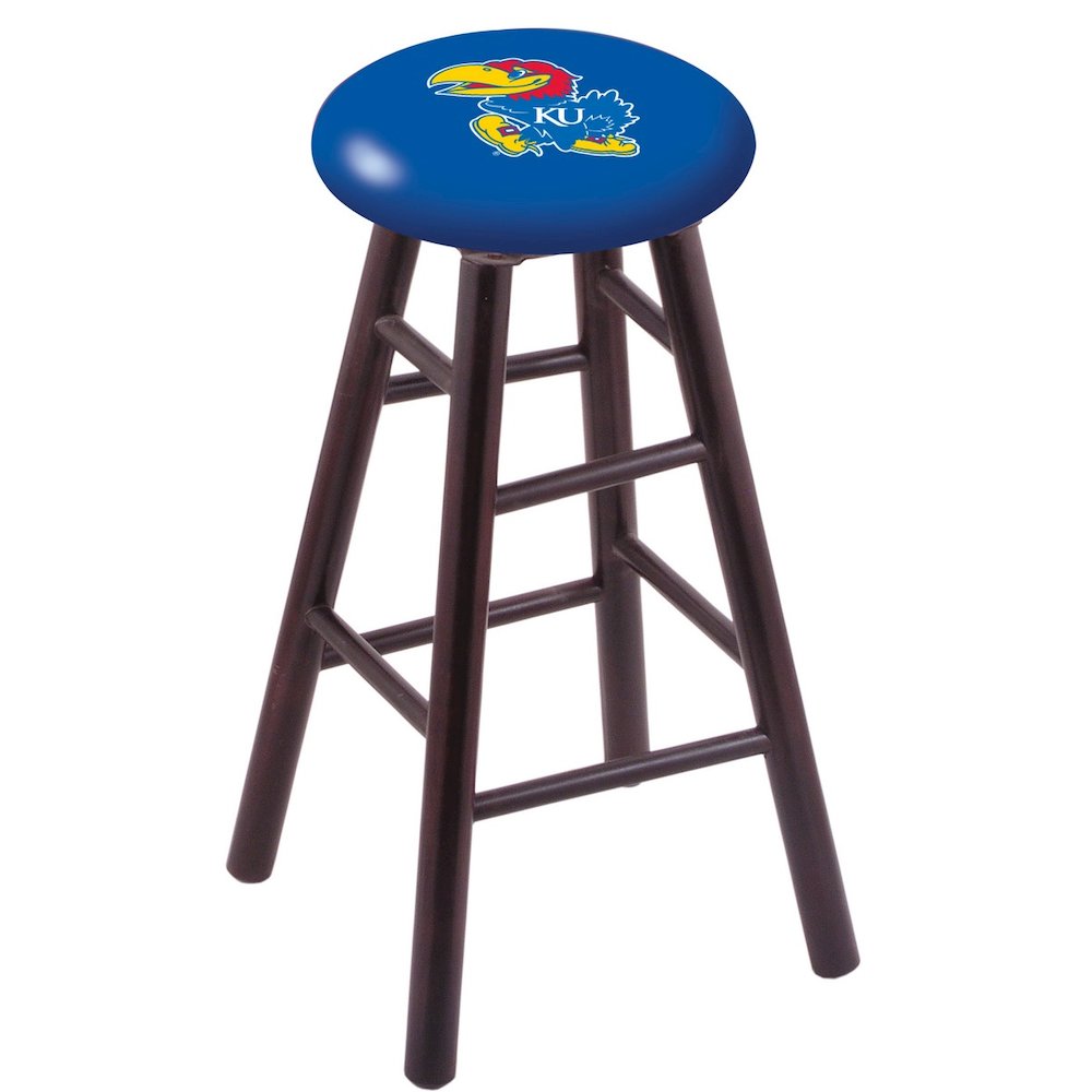 Maple Counter Stool in Dark Cherry Finish with Kansas Seat