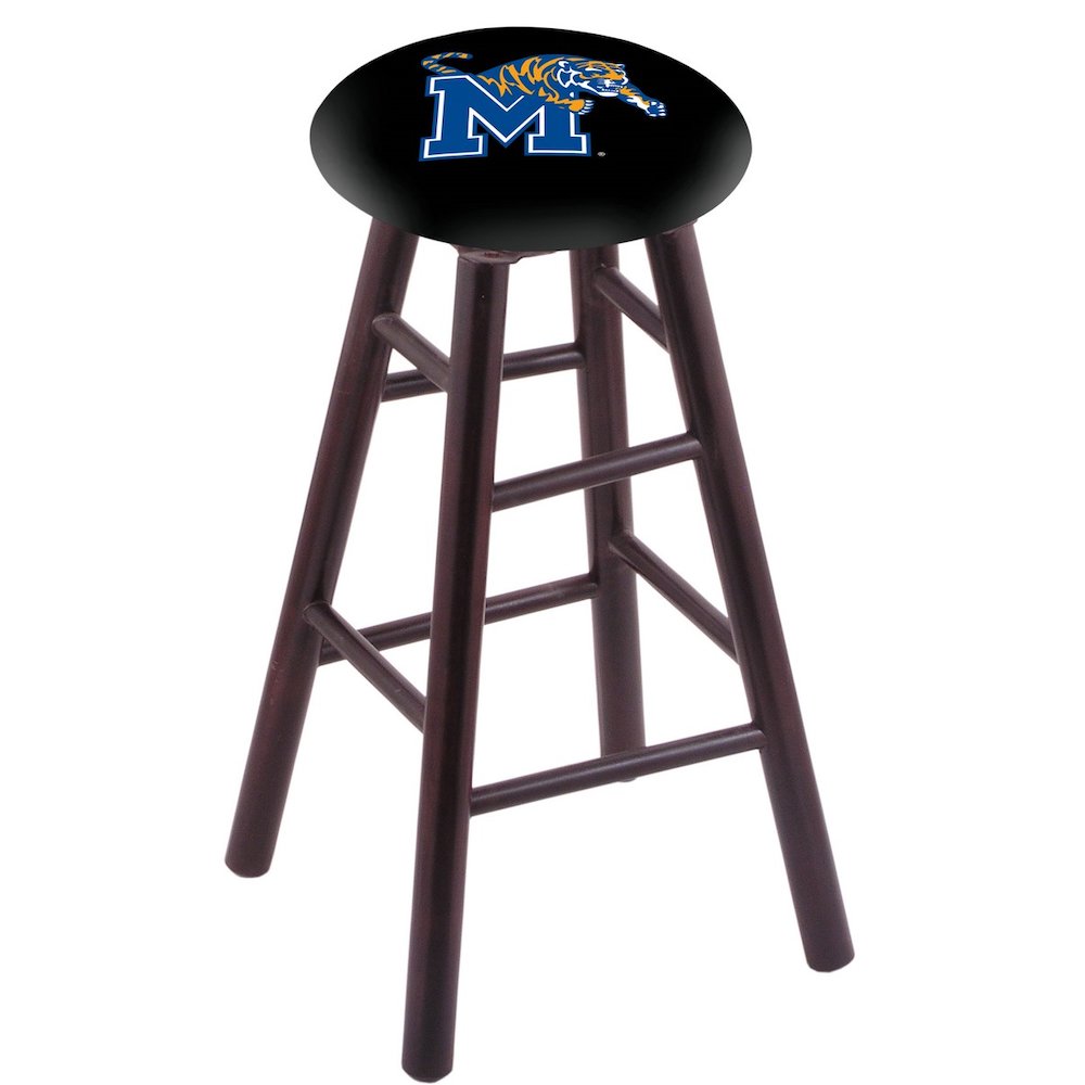 Maple Counter Stool in Dark Cherry Finish with Memphis Seat