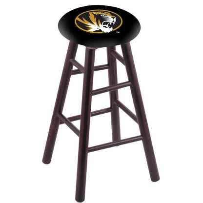 Maple Counter Stool in Dark Cherry Finish with Missouri Seat