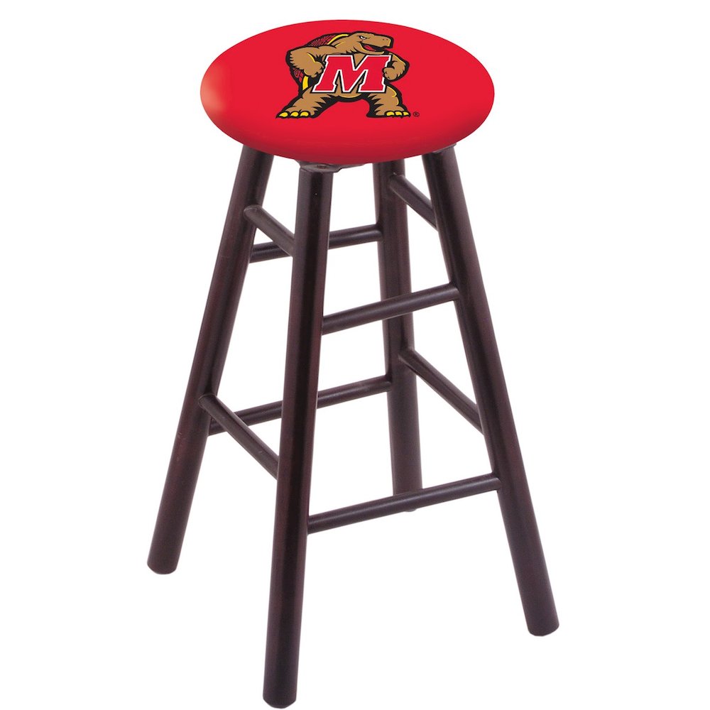 Maple Counter Stool in Dark Cherry Finish with Maryland Seat