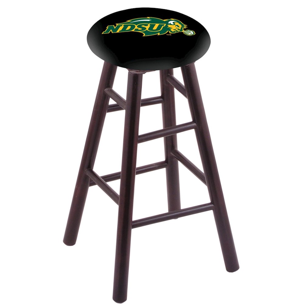 Maple Counter Stool in Dark Cherry Finish with North Dakota State Seat