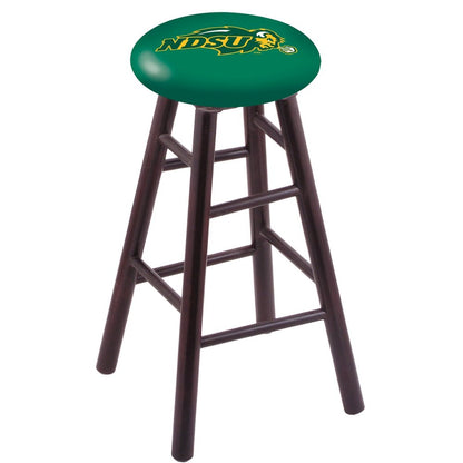 Maple Counter Stool in Dark Cherry Finish with North Dakota State Seat