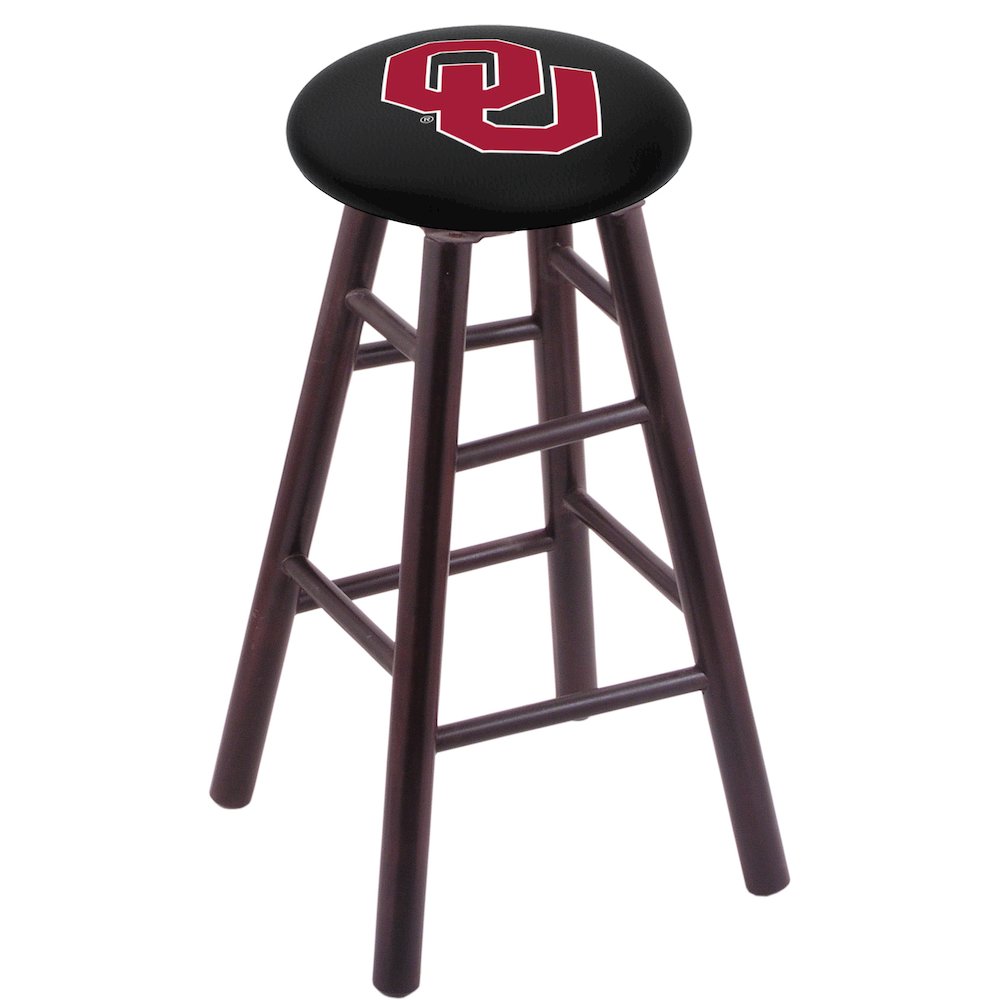 Maple Counter Stool in Dark Cherry Finish with Oklahoma Seat