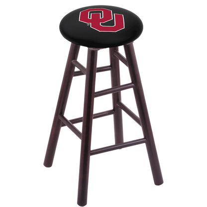 Maple Counter Stool in Dark Cherry Finish with Oklahoma Seat