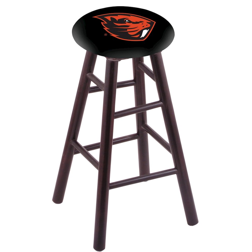 Maple Counter Stool in Dark Cherry Finish with Oregon State Seat