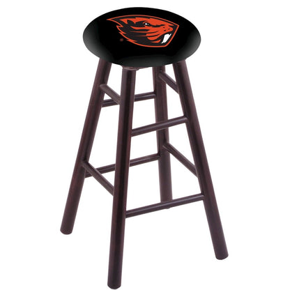 Maple Counter Stool in Dark Cherry Finish with Oregon State Seat