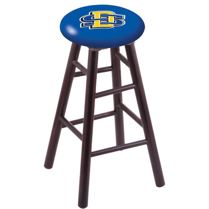 Maple Counter Stool in Dark Cherry Finish with South Dakota State Seat