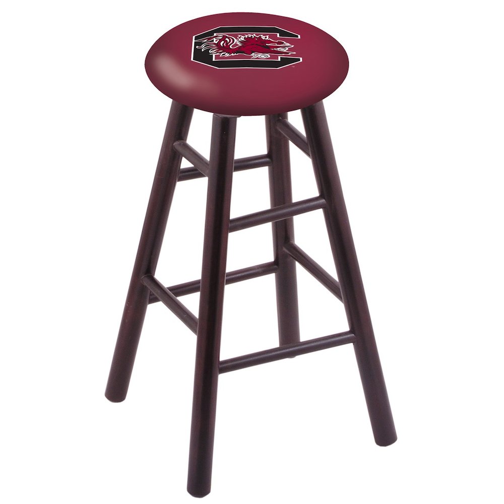 Maple Counter Stool in Dark Cherry Finish with South Carolina Seat