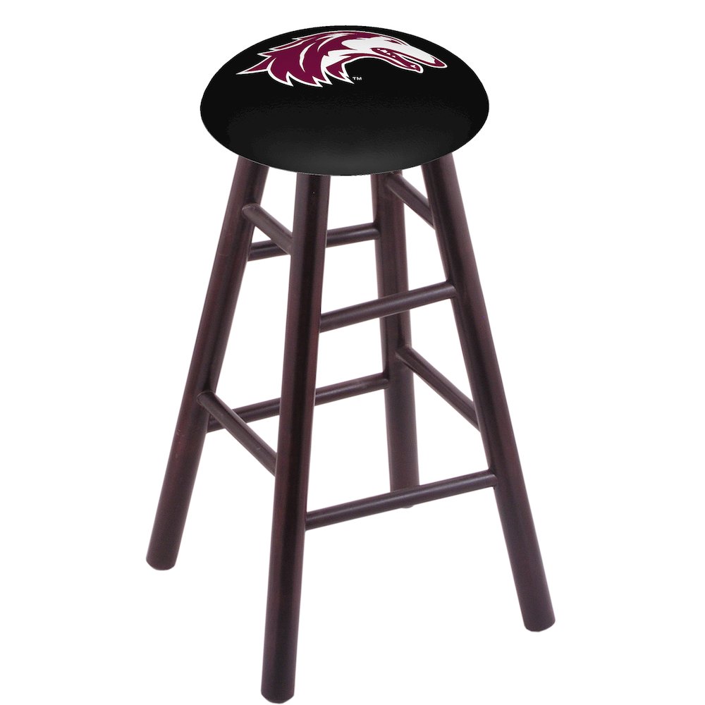 Maple Counter Stool in Dark Cherry Finish with Southern Illinois Seat