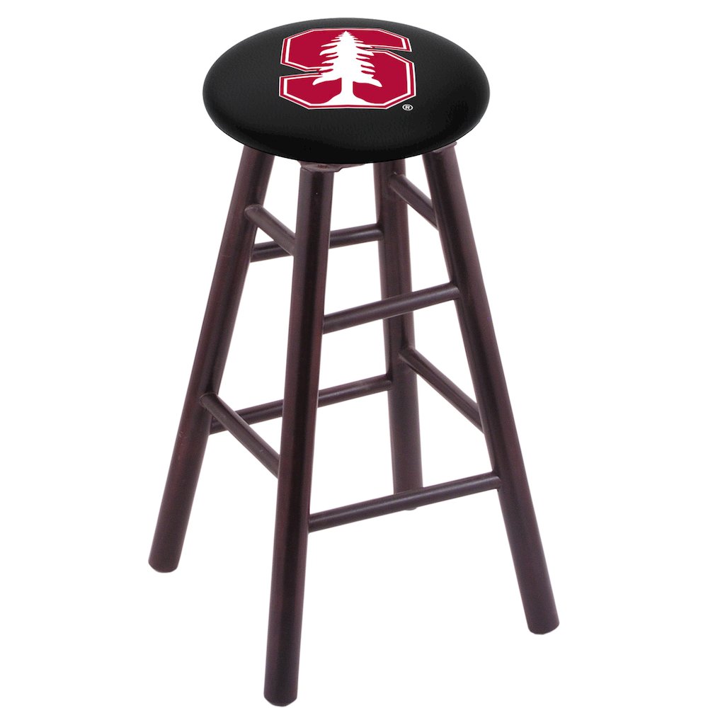 Maple Counter Stool in Dark Cherry Finish with Stanford Seat