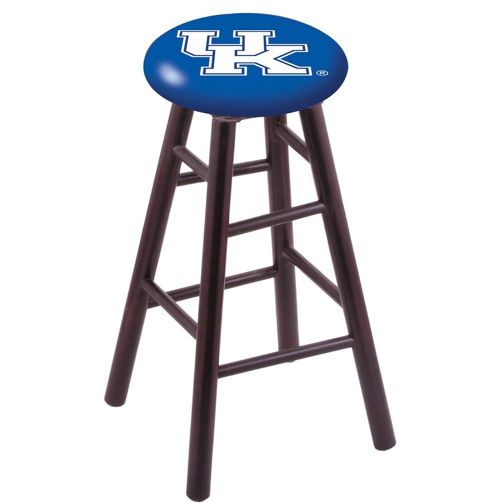 Maple Counter Stool in Dark Cherry Finish with Kentucky "UK" Seat