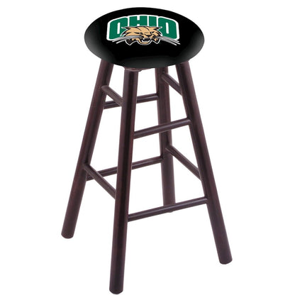 Maple Counter Stool in Dark Cherry Finish with Ohio University Seat