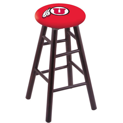 Maple Counter Stool in Dark Cherry Finish with Utah Seat
