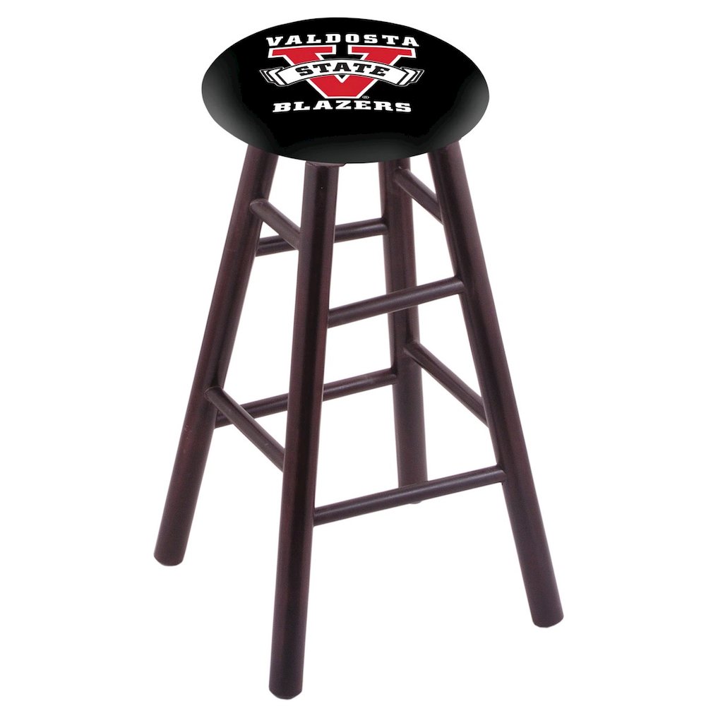 Maple Counter Stool in Dark Cherry Finish with Valdosta State Seat