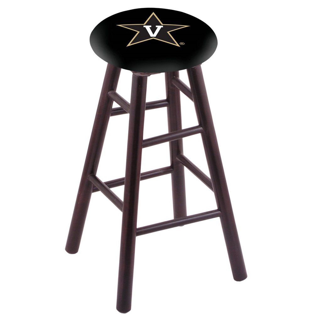 Maple Counter Stool in Dark Cherry Finish with Vanderbilt Seat