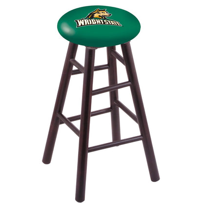 Maple Counter Stool in Dark Cherry Finish with Wright State Seat