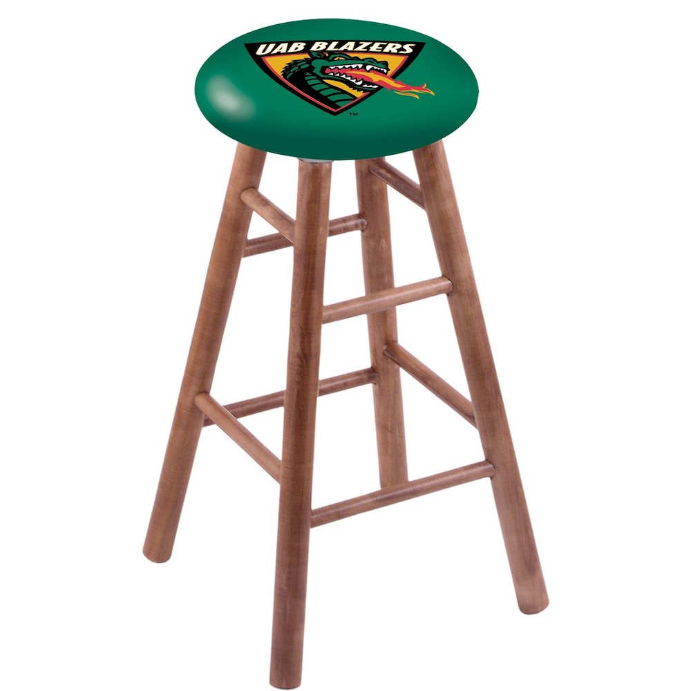 Maple Counter Stool in Medium Finish with UAB Seat