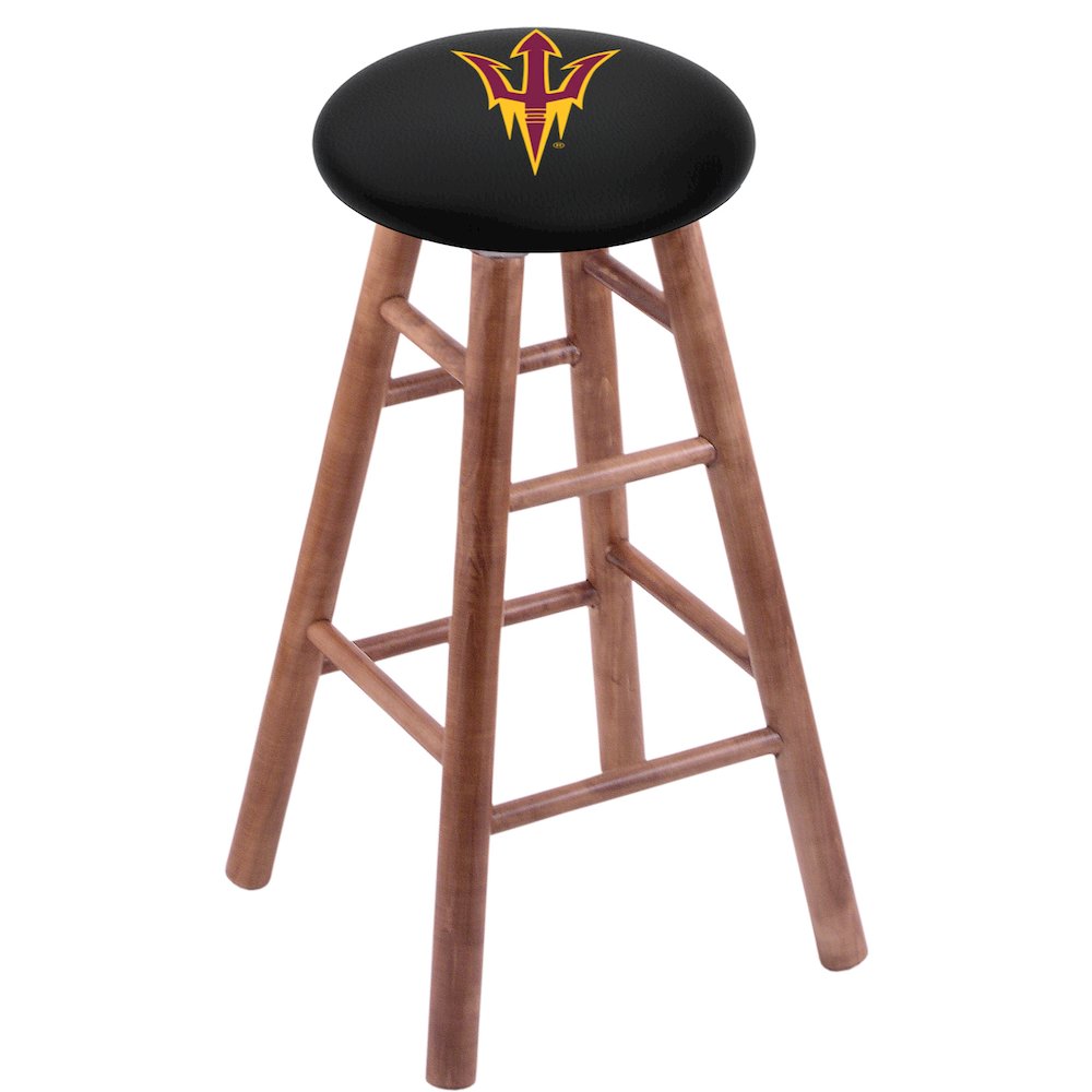 Maple Counter Stool in Medium Finish with Arizona State (Pitchfork) Seat