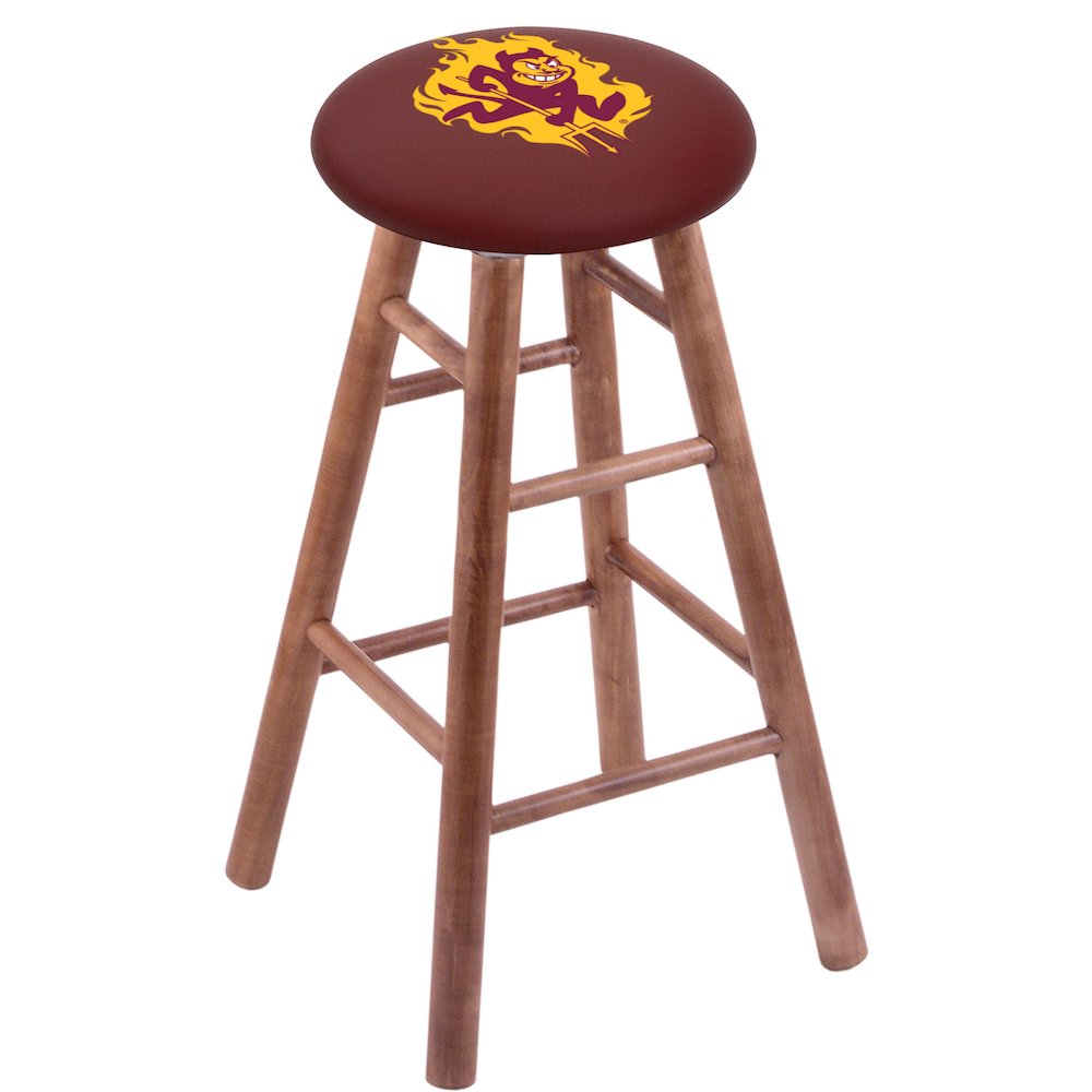 Maple Counter Stool in Medium Finish with Arizona State (Sparky) Seat