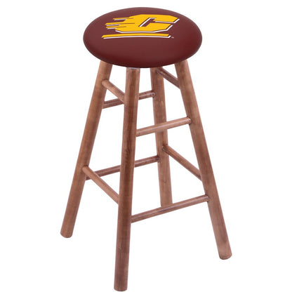 Maple Counter Stool in Medium Finish with Central Michigan Seat