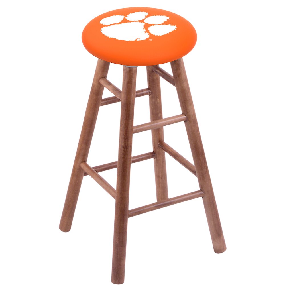 Maple Counter Stool in Medium Finish with Clemson Seat