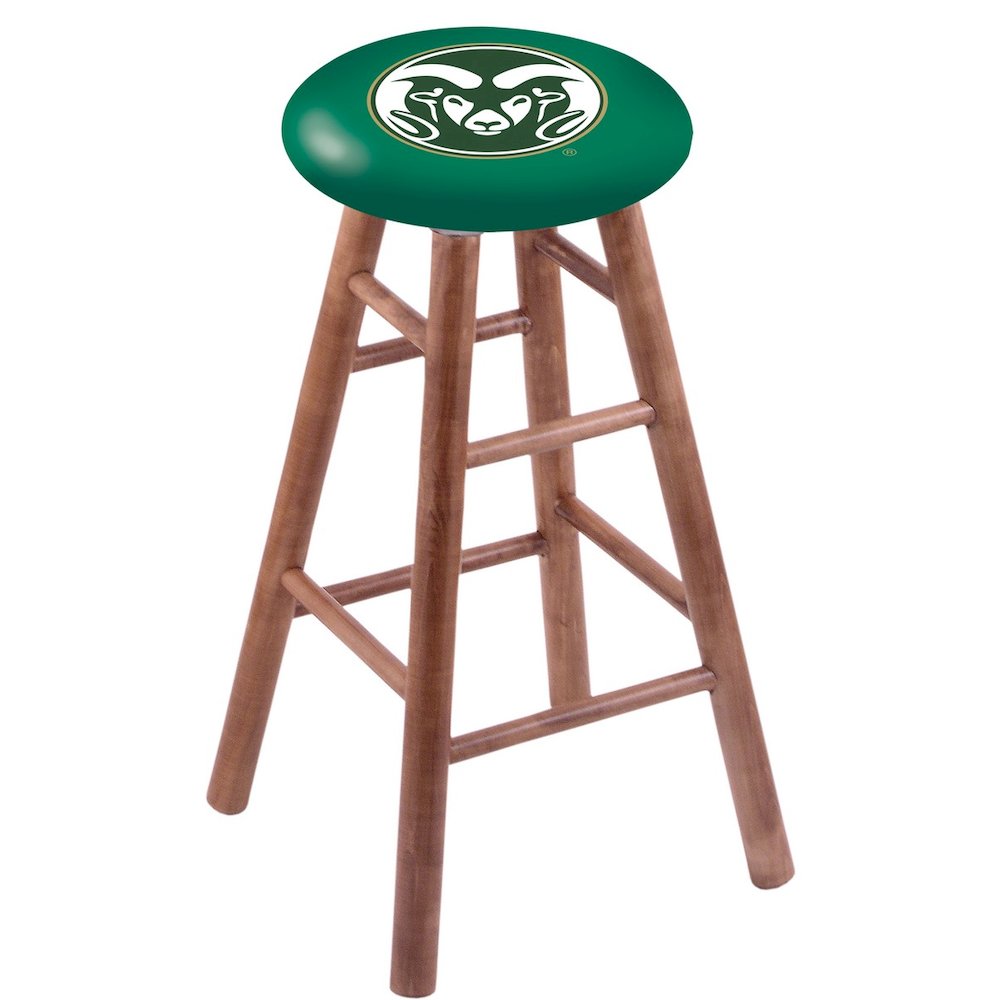 Maple Counter Stool in Medium Finish with Colorado State Seat