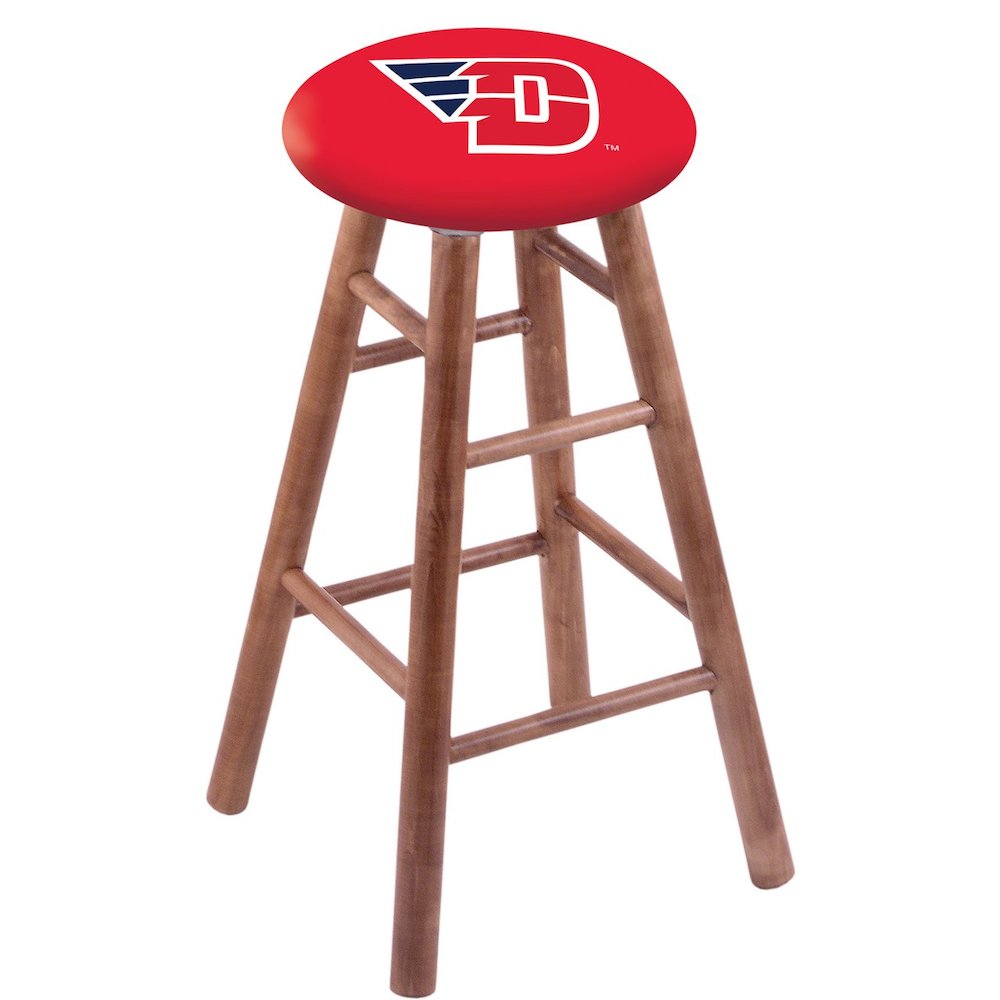 Maple Counter Stool in Medium Finish with University of Dayton Seat