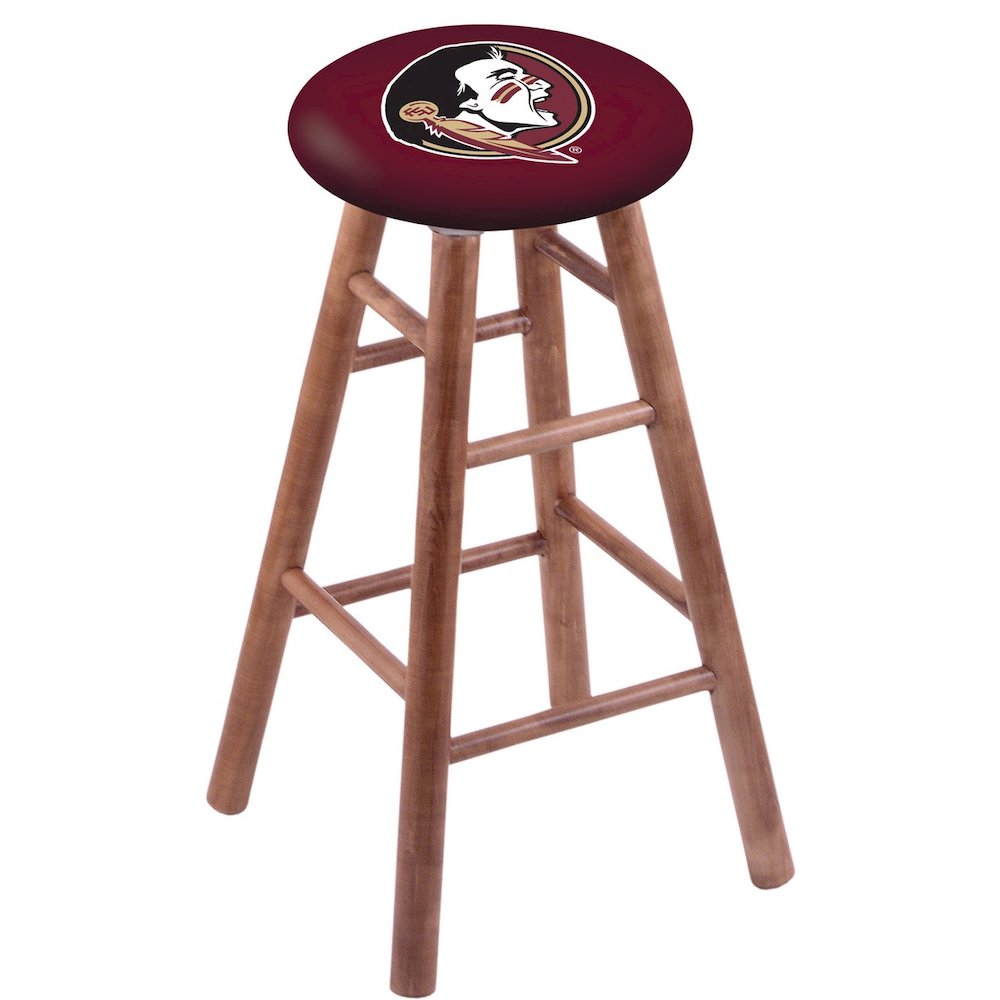 Maple Counter Stool in Medium Finish with Florida State (Head) Seat