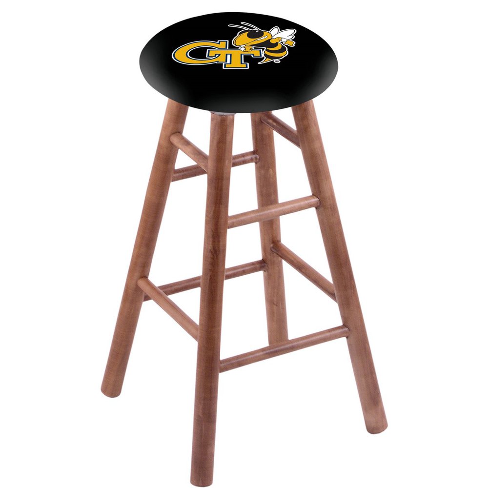 Maple Counter Stool in Medium Finish with Georgia Tech Seat