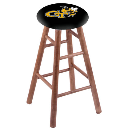 Maple Counter Stool in Medium Finish with Georgia Tech Seat